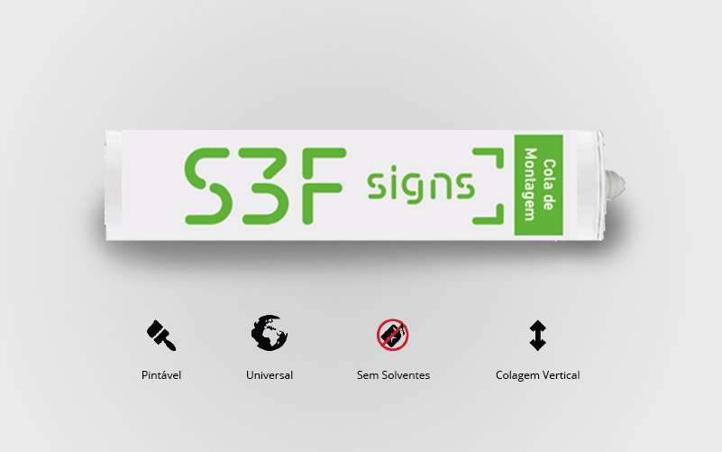 Cola de montagem S3F Signs